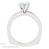 Heart Shaped Forever One Moissanite Engagement Ring #GTJ941-heart-fb-w 2 Heart Shaped Forever Brilliant Moissanite Engagement Ring #GTJ941-heart-fb-w