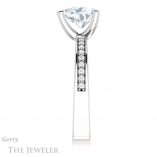 Heart Shaped Forever One Moissanite Engagement Ring #GTJ941-heart-fb-w 3 Heart Shaped Forever Brilliant Moissanite Engagement Ring #GTJ941-heart-fb-w
