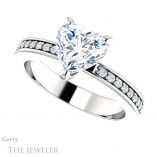 Heart Shaped Forever One Moissanite Engagement Ring #GTJ941-heart-fb-w 5 Heart Shaped Forever Brilliant Moissanite Engagement Ring #GTJ941-heart-fb-w