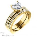 Heart Shaped Forever Brilliant Moissanite Engagement Ring #GTJ941-heart-fb-y