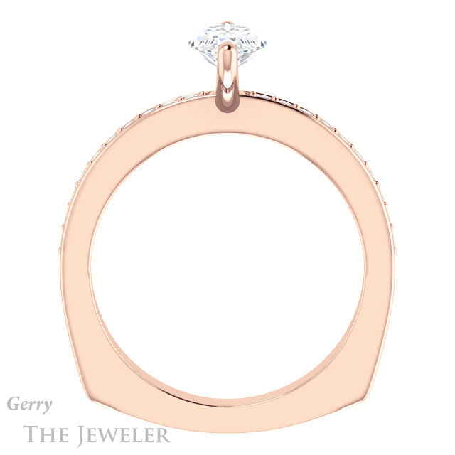 Marquise Cut Forever Brilliant Moissanite Engagement Ring #GTJ941-marquise-fb-r