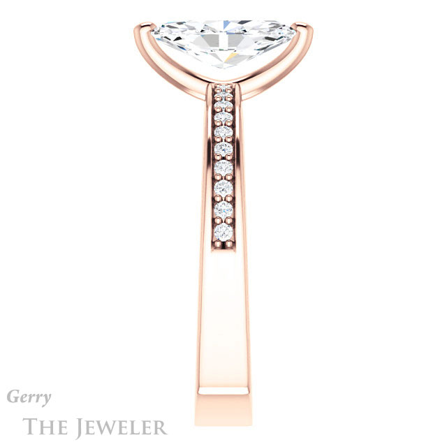 Marquise Cut Forever One Moissanite Engagement Ring #GTJ941-marquise-fb-r 3 Marquise Cut Forever Brilliant Moissanite Engagement Ring #GTJ941-marquise-fb-r