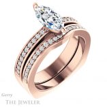 Marquise Cut Forever One Moissanite Engagement Ring #GTJ941-marquise-fb-r 6 Marquise Cut Forever Brilliant Moissanite Engagement Ring #GTJ941-marquise-fb-r
