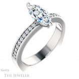 Marquise Cut Forever One Moissanite Engagement Ring #GTJ941-marquise-fb-w 4 Marquise Cut Forever Brilliant Moissanite Engagement Ring #GTJ941-marquise-fb-w