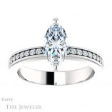 Marquise Cut Forever One Moissanite Engagement Ring #GTJ941-marquise-fb-w 1 Marquise Cut Forever Brilliant Moissanite Engagement Ring #GTJ941-marquise-fb-w