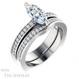 Marquise Cut Forever One Moissanite Engagement Ring #GTJ941-marquise-fb-w 6 Marquise Cut Forever Brilliant Moissanite Engagement Ring #GTJ941-marquise-fb-w
