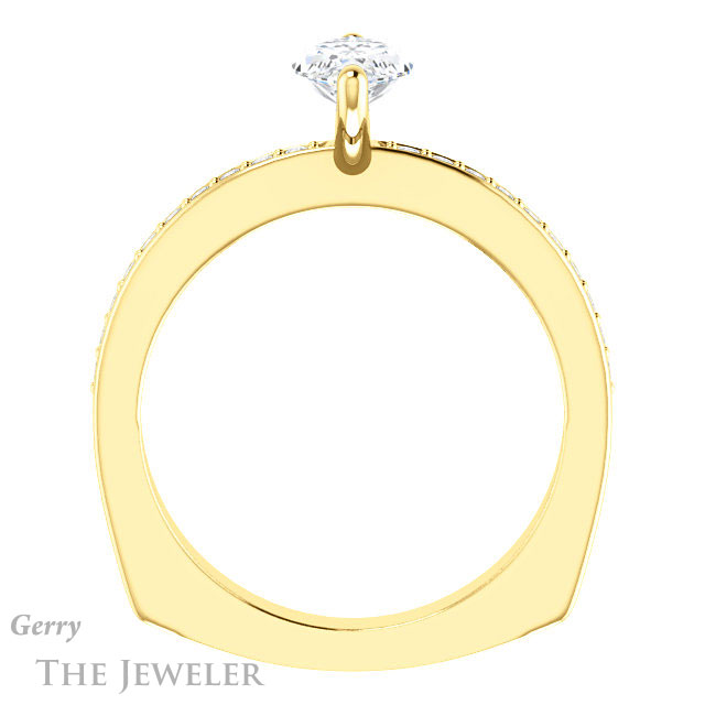 Marquise Cut Forever Brilliant Moissanite Engagement Ring #GTJ941-marquise-fb-y