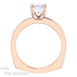 Oval Shaped Forever One Moissanite Engagement Ring #GTJ941-oval-fo-r
