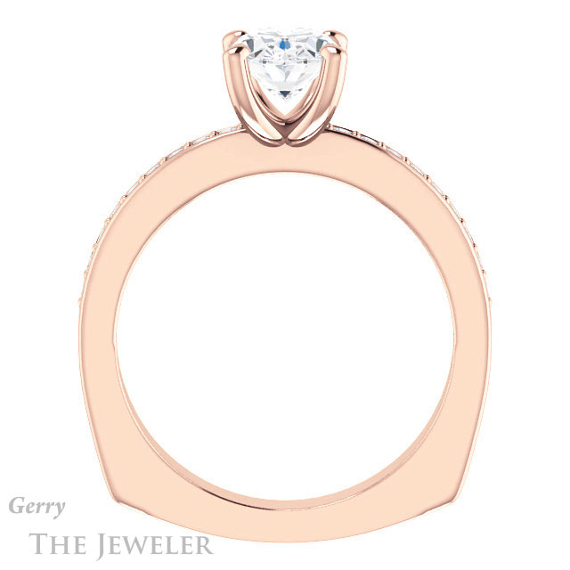 Oval Shaped Forever One Moissanite Engagement Ring #GTJ941-oval-fo-r