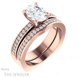 Oval Shaped Forever One Moissanite Engagement Ring #GTJ941-oval-fo-r
