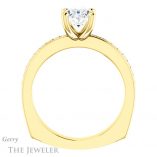 Oval Shaped Forever One Moissanite Engagement Ring #GTJ941-oval-fo-y