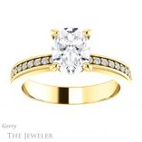 Oval Shaped Forever One Moissanite Engagement Ring #GTJ941-oval-fo-y