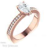 Pear Shaped Forever Brilliant Moissanite Engagement Ring #GTJ941-pear-fb-r