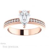 Pear Shaped Forever Brilliant Moissanite Engagement Ring #GTJ941-pear-fb-r