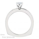 Pear Shaped Forever One Moissanite Engagement Ring #GTJ941-pear-fb-w 2 Pear Shaped Forever Brilliant Moissanite Engagement Ring #GTJ941-pear-fb-w