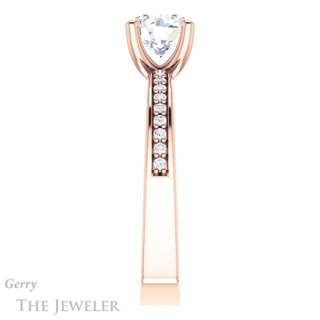 Round Cut Forever One Moissanite Engagement Ring #GTJ941-round-fo-r 3 Round Cut Forever One Moissanite Engagement Ring #GTJ941-round-fo-r