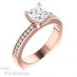 Princess Cut Forever One Moissanite Engagement Ring #GTJ941-square-fo-r 4 Princess Cut Forever One Moissanite Engagement Ring #GTJ941-square-fo-r