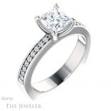 Princess Cut Forever One Moissanite Engagement Ring #GTJ941-square-fo-w