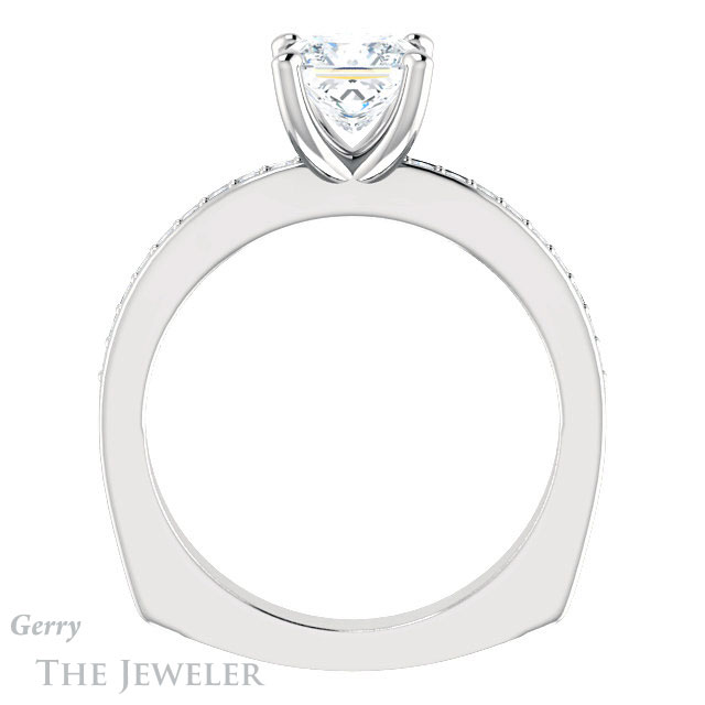 Princess Cut Forever One Moissanite Engagement Ring #GTJ941-square-fo-w
