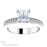 Princess Cut Forever One Moissanite Engagement Ring #GTJ941-square-fo-w