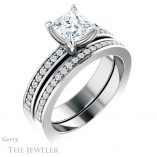 Princess Cut Forever One Moissanite Engagement Ring #GTJ941-square-fo-w