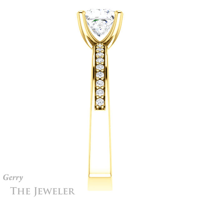 Princess Cut Forever One Moissanite Engagement Ring #GTJ941-square-fo-y 3 Princess Cut Forever One Moissanite Engagement Ring #GTJ941-square-fo-y