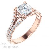 Cushion Cut Forever One Moissanite Engagement Ring #GTJ942-cushion-fo-r