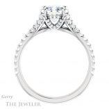 Cushion Cut Forever One Moissanite Engagement Ring #GTJ942-cushion-fo-w 2 Cushion Cut Forever One Moissanite Engagement Ring #GTJ942-cushion-fo-w