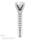 Cushion Cut Forever One Moissanite Engagement Ring #GTJ942-cushion-fo-w 3 Cushion Cut Forever One Moissanite Engagement Ring #GTJ942-cushion-fo-w