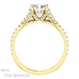 Cushion Cut Forever One Moissanite Engagement Ring #GTJ942-cushion-fo-y 2 Cushion Cut Forever One Moissanite Engagement Ring #GTJ942-cushion-fo-y