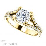 Cushion Cut Forever One Moissanite Engagement Ring #GTJ942-cushion-fo-y 5 Cushion Cut Forever One Moissanite Engagement Ring #GTJ942-cushion-fo-y