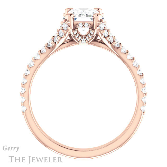 Emerald Cut Forever Brilliant Moissanite Engagement Ring #GTJ942-emerald-fb-r
