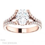 Oval Shaped Forever One Moissanite Engagement Ring #GTJ942-oval-fo-r 1 Oval Shaped Forever One Moissanite Engagement Ring #GTJ942-oval-fo-r