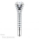 Round Cut Forever One Moissanite Engagement Ring #GTJ942-round-fo-w 3 Round Cut Forever One Moissanite Engagement Ring #GTJ942-round-fo-w