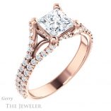Princess Cut Forever One Moissanite Engagement Ring #GTJ942-square-fo-r