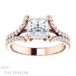 Princess Cut Forever One Moissanite Engagement Ring #GTJ942-square-fo-r