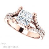 Princess Cut Forever One Moissanite Engagement Ring #GTJ942-square-fo-r