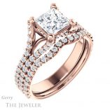 Princess Cut Forever One Moissanite Engagement Ring #GTJ942-square-fo-r