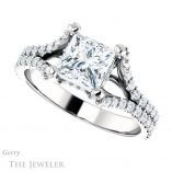 Princess Cut Forever One Moissanite Engagement Ring #GTJ942-square-fo-w 5 Princess Cut Forever One Moissanite Engagement Ring #GTJ942-square-fo-w