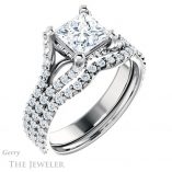 Princess Cut Forever One Moissanite Engagement Ring #GTJ942-square-fo-w 6 Princess Cut Forever One Moissanite Engagement Ring #GTJ942-square-fo-w