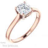 Cushion Cut Forever One Moissanite Engagement Ring #GTJ943-cushion-fo-r