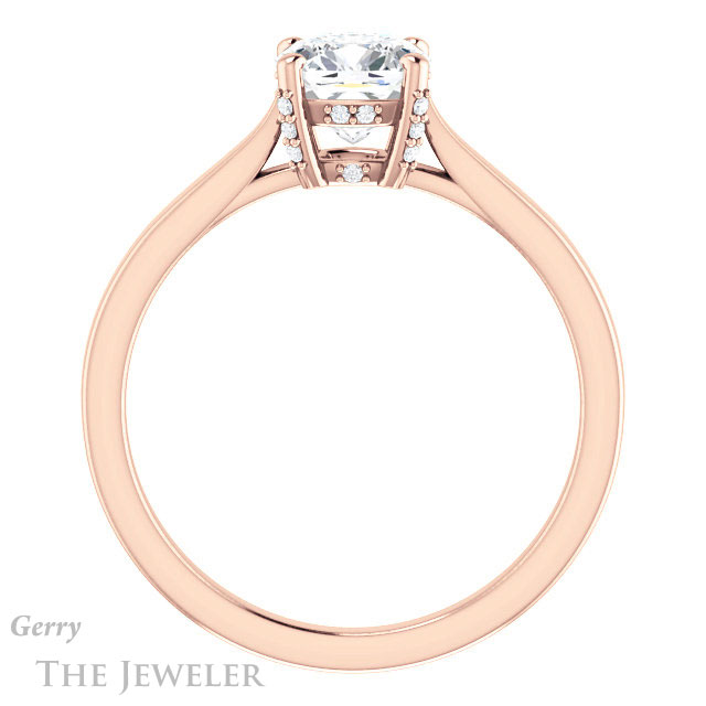 Cushion Cut Forever One Moissanite Engagement Ring #GTJ943-cushion-fo-r