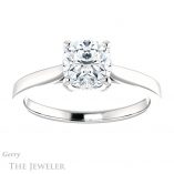 Cushion Cut Forever One Moissanite Engagement Ring #GTJ943-cushion-fo-w 1 Cushion Cut Forever One Moissanite Engagement Ring #GTJ943-cushion-fo-w