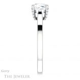Cushion Cut Forever One Moissanite Engagement Ring #GTJ943-cushion-fo-w 3 Cushion Cut Forever One Moissanite Engagement Ring #GTJ943-cushion-fo-w