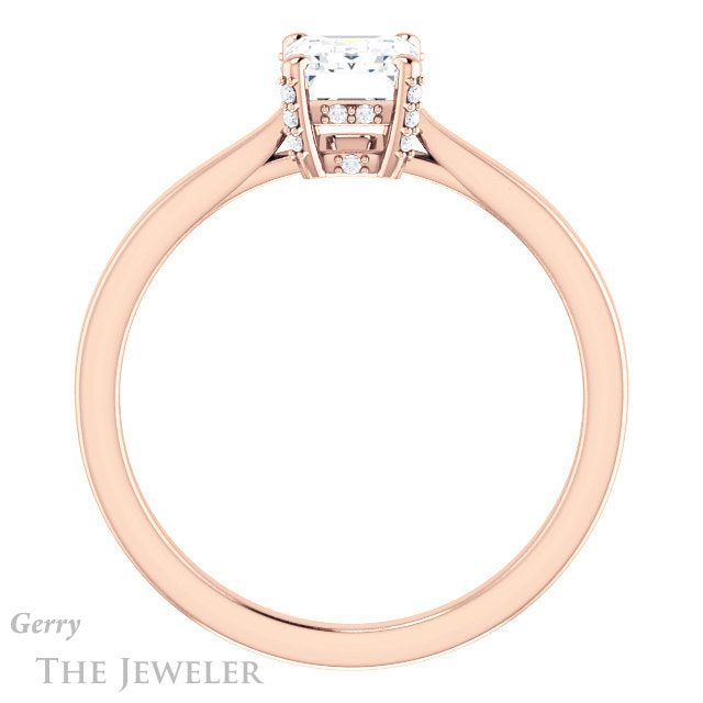Emerald Cut Forever Brilliant Moissanite Engagement Ring #GTJ943-emerald-fb-r