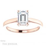 Emerald Cut Forever One Moissanite Engagement Ring #GTJ943-emerald-fb-r 1 Emerald Cut Forever Brilliant Moissanite Engagement Ring #GTJ943-emerald-fb-r