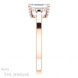 Emerald Cut Forever One Moissanite Engagement Ring #GTJ943-emerald-fb-r 3 Emerald Cut Forever Brilliant Moissanite Engagement Ring #GTJ943-emerald-fb-r