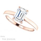Emerald Cut Forever One Moissanite Engagement Ring #GTJ943-emerald-fb-r 5 Emerald Cut Forever Brilliant Moissanite Engagement Ring #GTJ943-emerald-fb-r