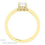 Emerald Cut Forever One Moissanite Engagement Ring #GTJ943-emerald-fb-y 2 Emerald Cut Forever Brilliant Moissanite Engagement Ring #GTJ943-emerald-fb-y