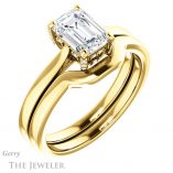 Emerald Cut Forever One Moissanite Engagement Ring #GTJ943-emerald-fb-y 6 Emerald Cut Forever Brilliant Moissanite Engagement Ring #GTJ943-emerald-fb-y